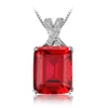 Emeralds Cut 6.1ct Red Created Ruby Pendant Fashion Pendant 925 Sterling Silver Jewelry From JewelryPalace
