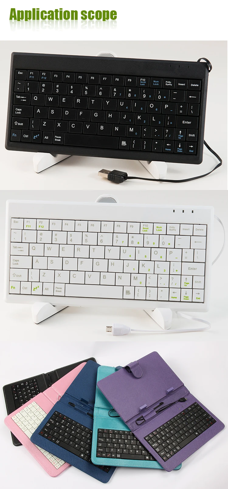 new arrival 7 inch 80 keys laptop notebook key board Computer Hardware & Software