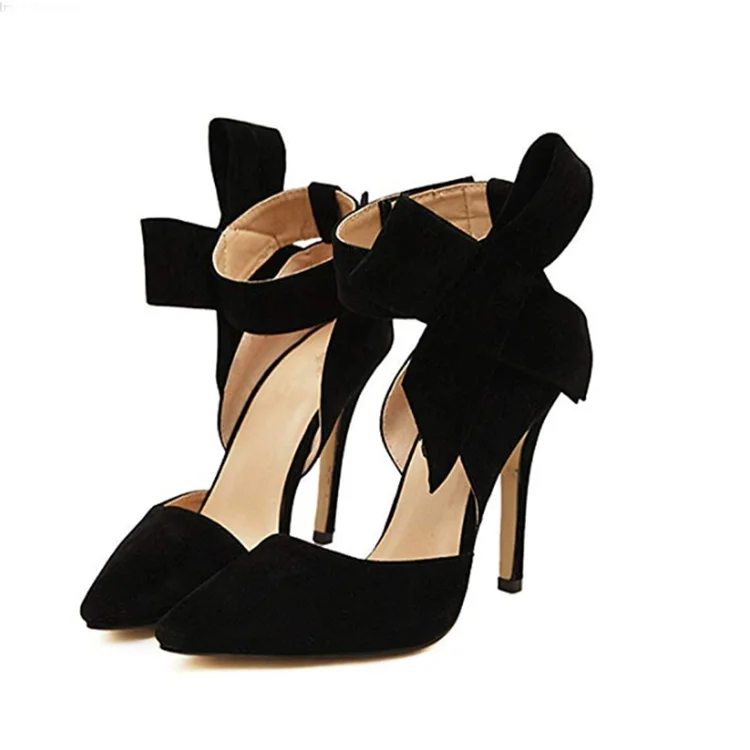 large bow heels