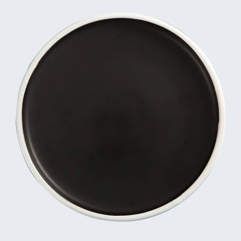 product-wedding ceramic salad plate japanese black ceramic plate supplier-Two Eight-img-2