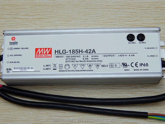 HLG-185H-12A MEANWELL AC-DC Single Output LED Driver Mix M