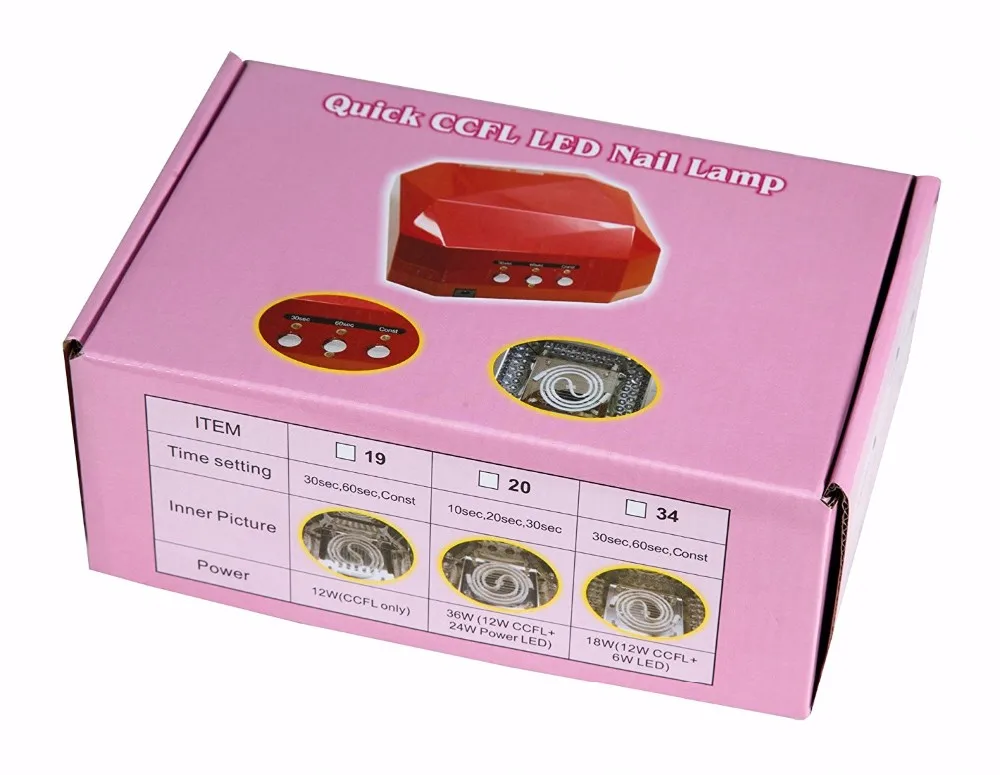 Pro 36w Led Gel Semi Permanent Shellac Ongles Uv Et Pour Vernis Minuterie Automatique D'induction Lampe De 30s60s90s Sèche 8Nn0wm