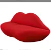PU or Velvet fabric couch sexy flaming red lip shaped Bocca Lip Sofa Kiss sofa