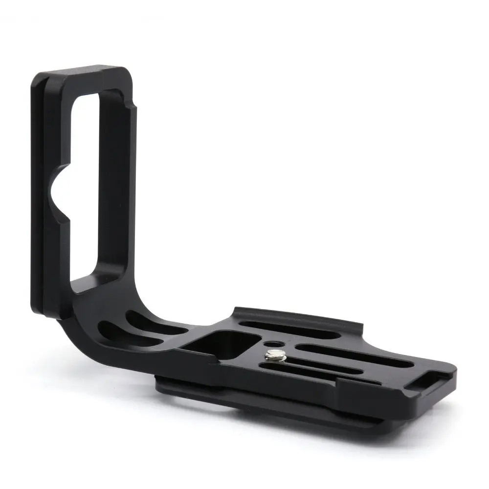 Universal L-Bracket for Most DSLR Cameras - All Metal Black Camera Hand Grip for Acra Swiss or Arca Swiss-Type Quick Releases Canon, Fuji, Nikon, Olympus, Panasonic, Pentax, Sony Exxy Omni Sr