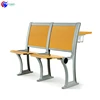 Classroom college desk and chair,college study chair with writing pad