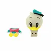 Custom Character Style USB PVC Cover Duck USB Flash drive 128mb 512MB 1GB 2GB with free Logo pendrive giveaways