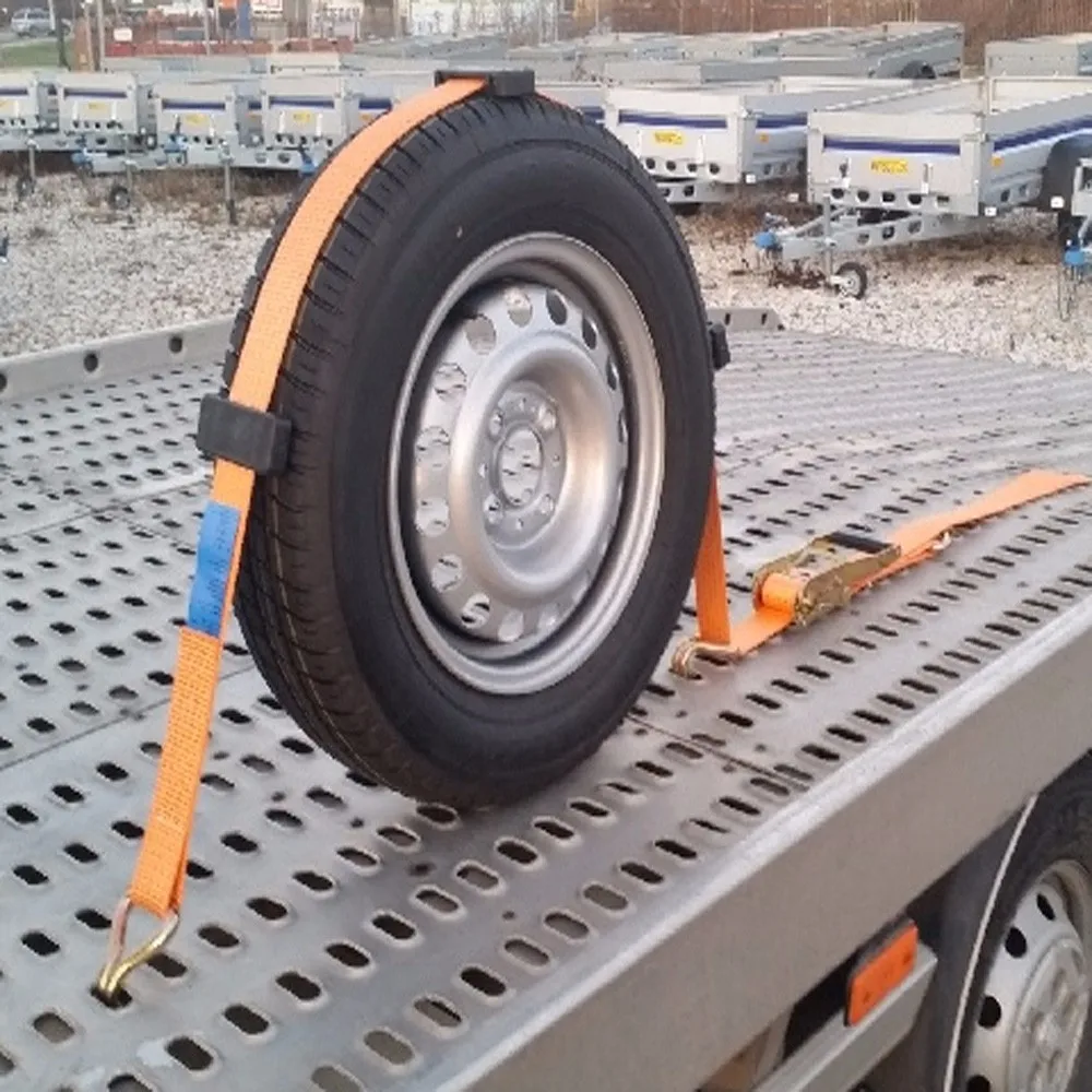 50毫米汽车车轮固定绑带轮胎带防滑橡胶立方体