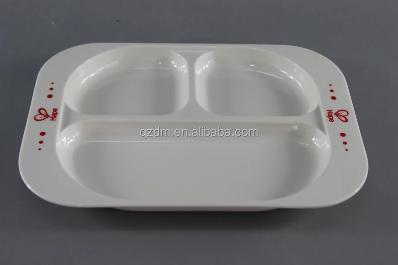 Custom-made Melamine 3 Division Plate for children Kids