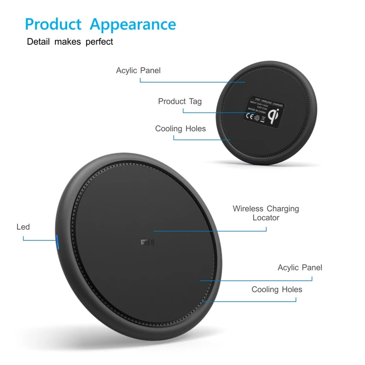 Factory Supplier Qi Universal Wireless Charger