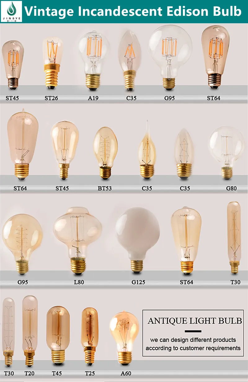 st64 clear led bulb light vintage bulb led filament bulb