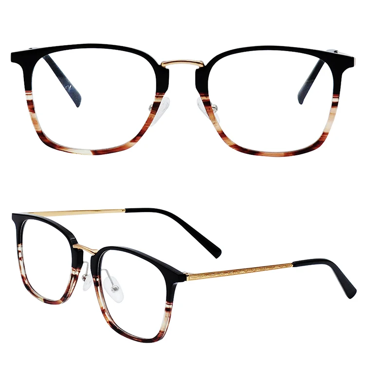 T17020 New Japanese Design Handmade Acetate Eyewear,Metal Frame Optical ...