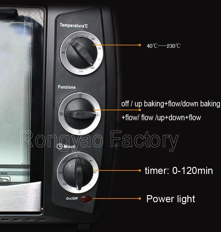 30L Electric Portable Toaster Bakery Pizza Thermometer Microwave Oven Desk Top Reflow Grill Oven Dish Tray Microwave Capacitor