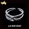 2017 hot new products brass material zircon stone lost wax casting ring for lady