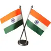Fancy Custom Design Satin All National Bunting Desk And Table Flag With Table Flag Pole Stand