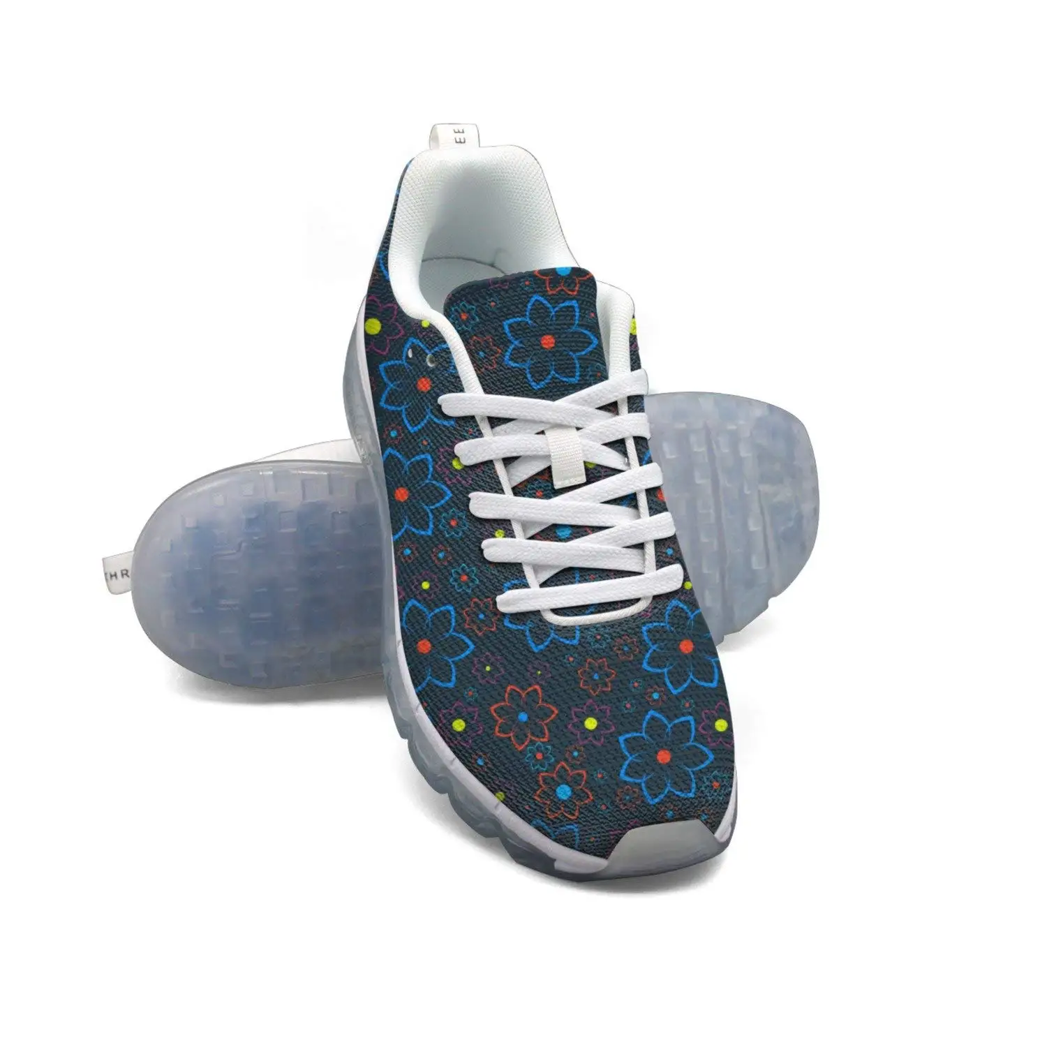 women's flowered sneakers