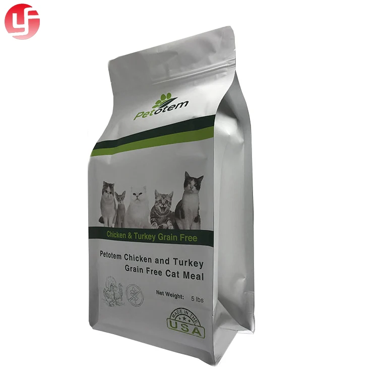 10kg 25kg Plastic Aluminum Foil Pet Food Bag / Cat Dog Food Packaging