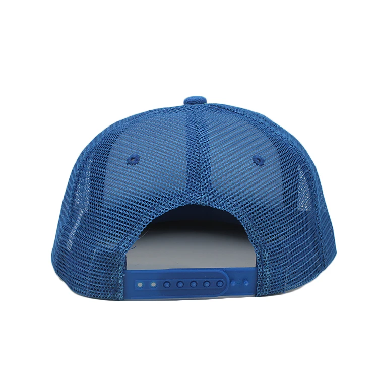 100 Polyester Blue Foam Mesh Blank Hat Plain Trucker Cap Buy Custom