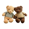 Cute and beautiful teddy bear gift plush teddy bear with t shirt valentines teddy bear with loving heart gift