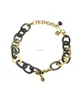 2015 New Design Dark Horn & Bronze Snake Link Necklace