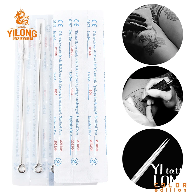 Yilong magnum and curved needle sizes tattoo needle kit