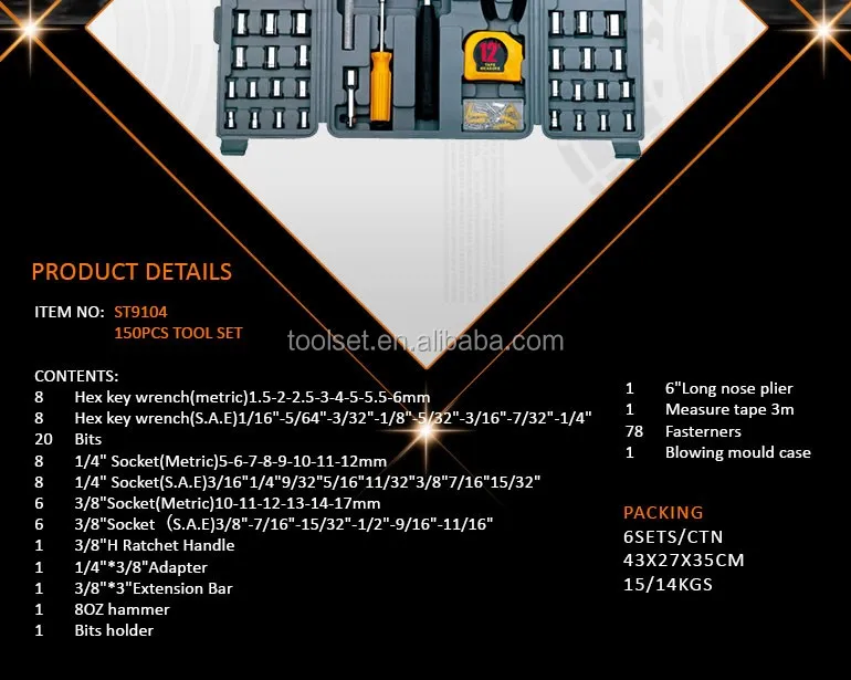 150pcs All Different Hand Tools Names Mechanical Tools Buy Names Of