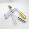golden cap thick wall lipgloss tube, acrylic 3ml lip gloss tube container packing