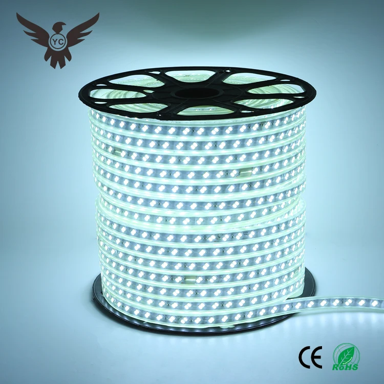 Good price cool or warm white SMD 220v floor lighting double bank outdoor RGB side emitting waterproof LED strip light