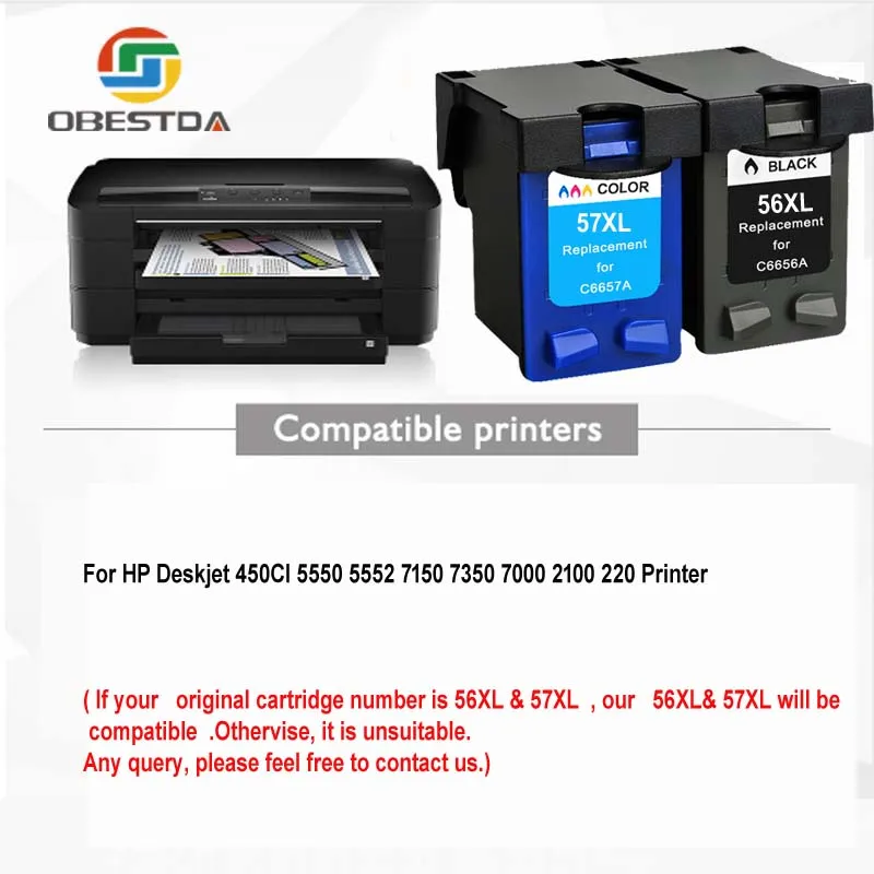 C6656a Cartridge Compatible For Hp 56 57 Hp56 Ink Cartridge For Hp Deskjet 450 F4180 450cbi 450ci 450wbt F4140 5150 5550 - Buy For Hp 56 Ink,For Hp 57,Ink Cartridge For Hp C6656a Product on Alibaba.com