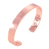 2018 best selling copper magnetic flat cuff bangle with 8 magnets