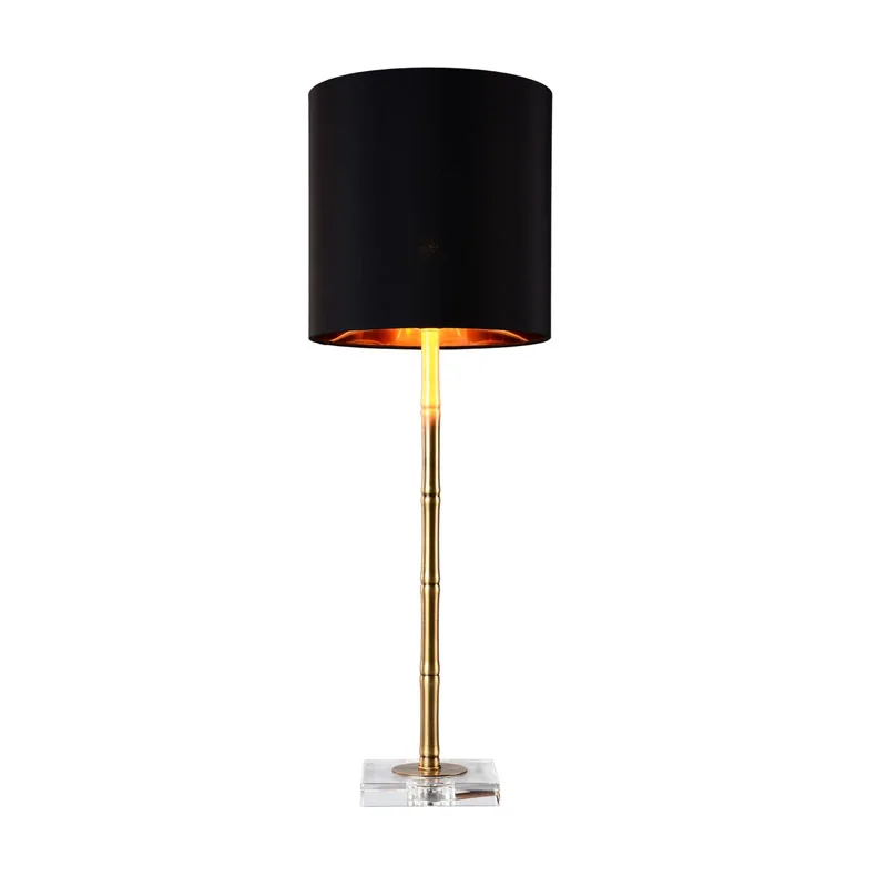 Slim Accent Table Lamp with Crystal Base Finely Processed Desk Lamp wholesale Bed Side Light