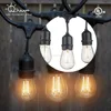 New 48FT Hanging Sockets Lanterns Outdoor Garden Christmas Holiday Festival Decorations e27 edison led string