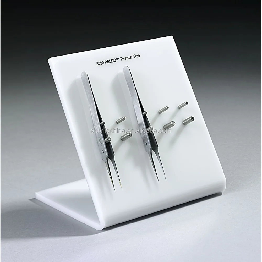 White Acrylic Eyebrow Eyelash Tweezers Stand Holder Buy Tweezer Case