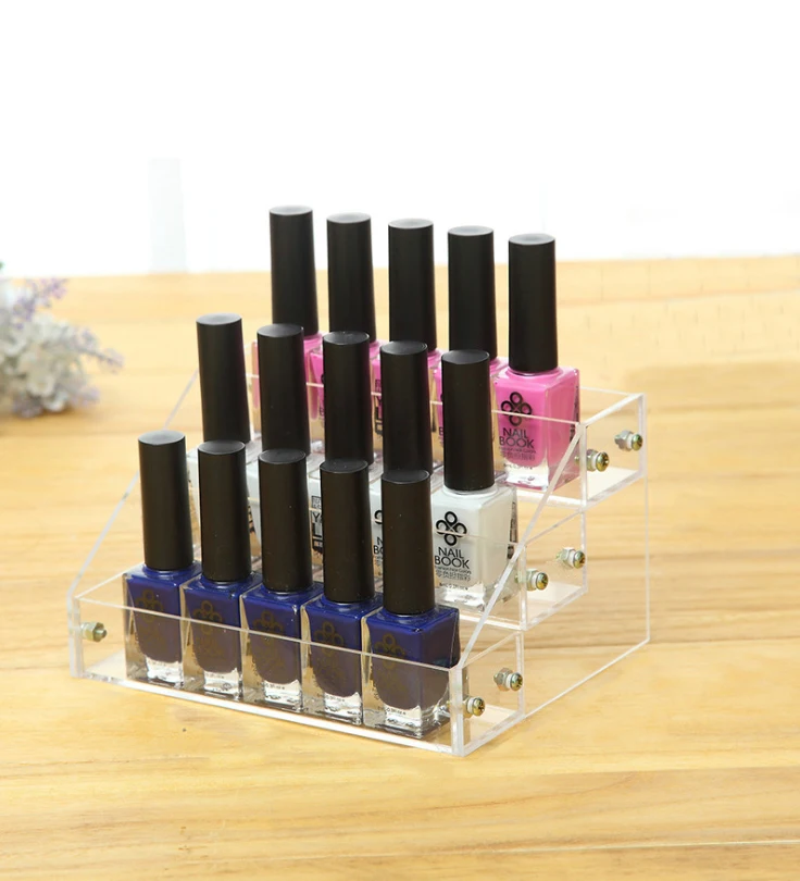 3 Layers Riser Acrylic Display Stand For Opi Nail Polish - Buy Nail 