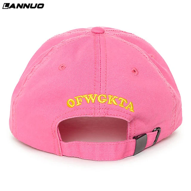 bright colored baseball caps