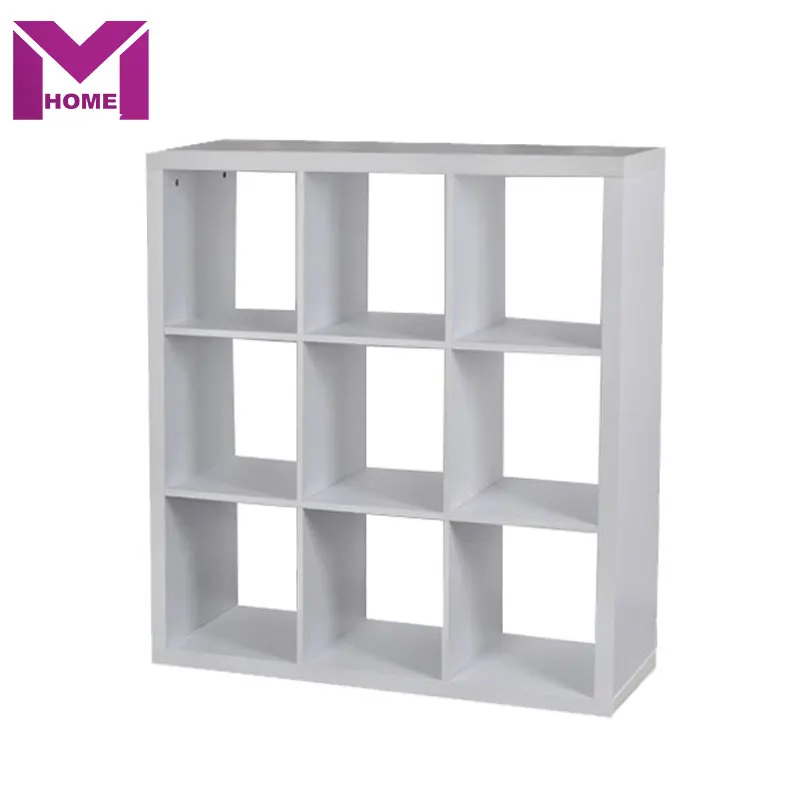 2018 New Style White Modern Design Wooden Cubes Bookshelf