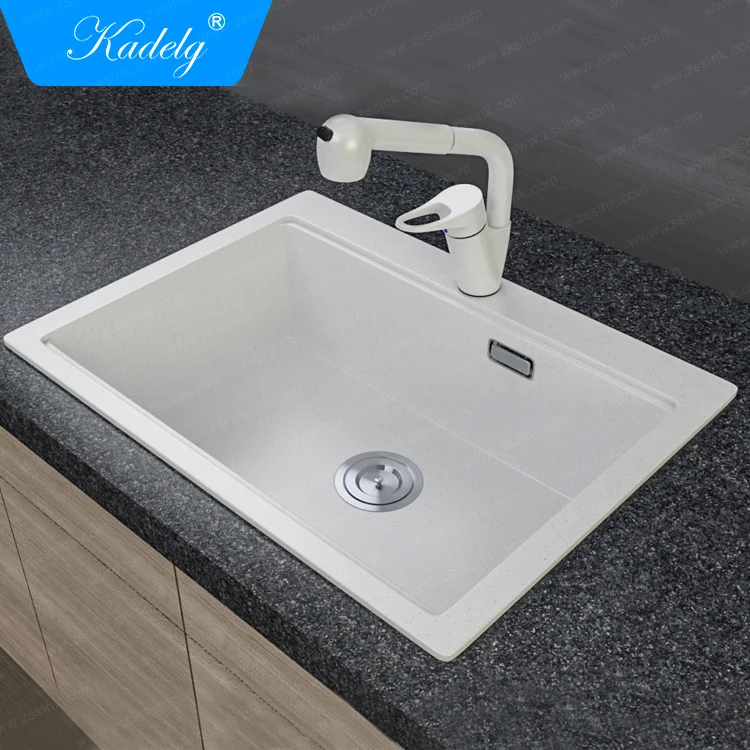 Cleaning Resin Sinks Food Grade Kitchen Quartz Stone Sink With Acrylic