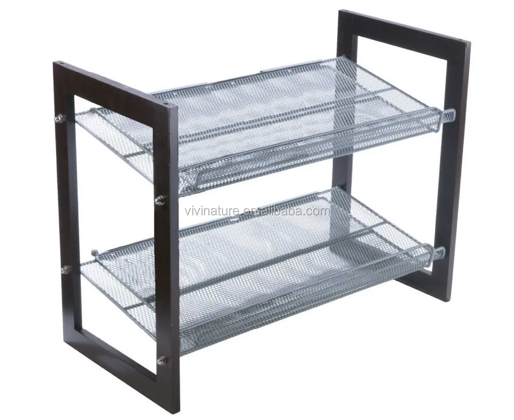 Mesh Utility Shoes Rack Closet Organizer Shelf Storage Shelving