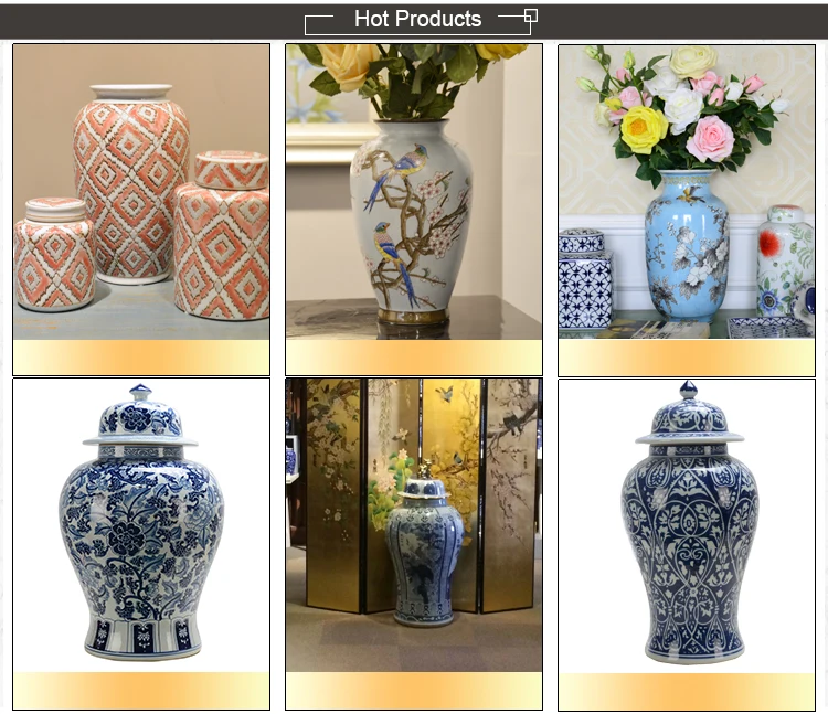 Wholesale Modern Porcelain Home Goods Decoration Vase Types Of Flower