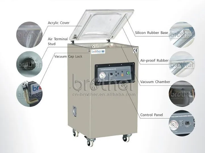 Brother Packing Single Chamber Vacuum Sealer Machine For Jar Food Vm(q