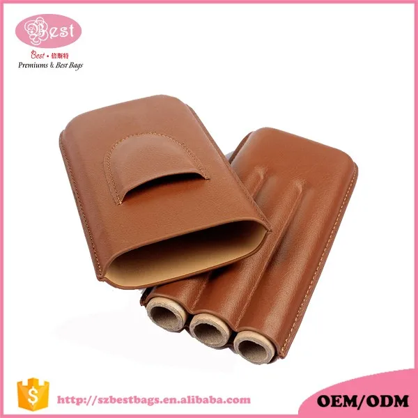 Custom genuine leather cigar case cigar humidor cigar tube.jpg
