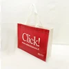 Reusable red color printing custom promotional non woven laminated grocery shoulder bag