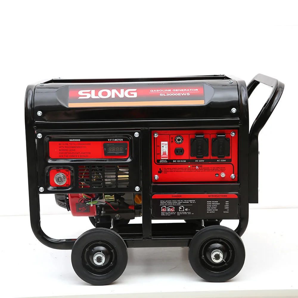 Slong Brand 2.5kw 168f Gasoline Engine 100% Alternator Digital Avr Key ...