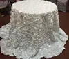 LZB020 Event Party Fashion Round Satin Damask Silver Tablecloth Table Linens Table Runner Table Cloth