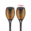 Waterproof Three Modes 96LED Solar Fire Flickering Flame Torch Garden Light