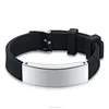 MECYLIFE Plain Bar Can Be Engraved Custom Logo Silicone Bracelet