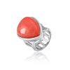 13040 xuping turkey rings, stone white ring, gold plated jewelry