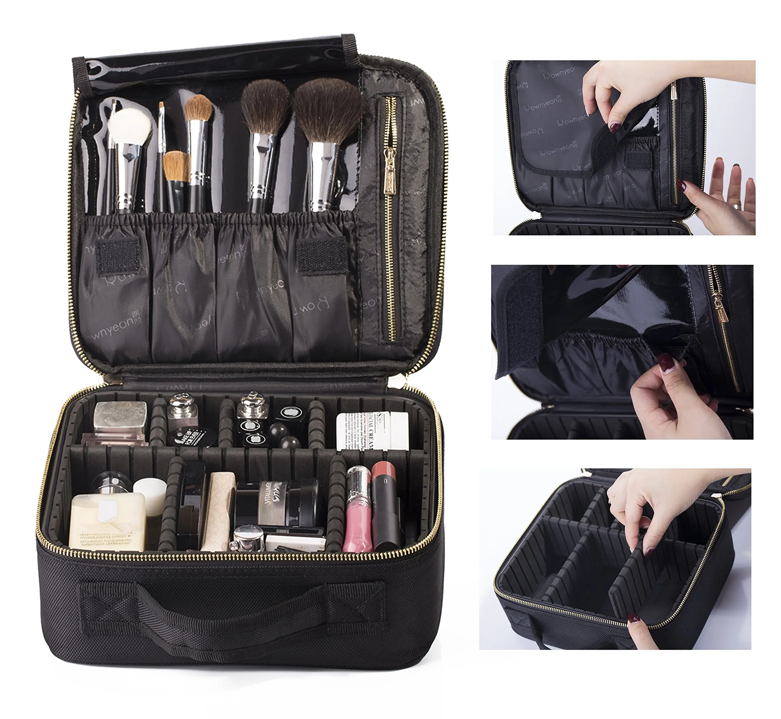Buy ROWNYEON Mini Makeup Train Case/Travel Makeup Case/Makeup Organizer ...