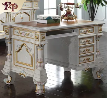 French Home Office Furniture Hand Carved Solid Wood Writing Office Furniture Hand Carved Solid Wood