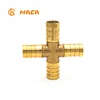 high quality ISO 9001 factory custom size 4 way brass fitting