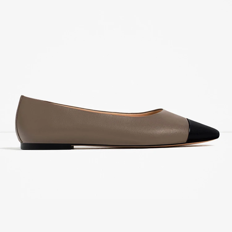 Ballerina Schuhe aus weichem Leder in Weiß
